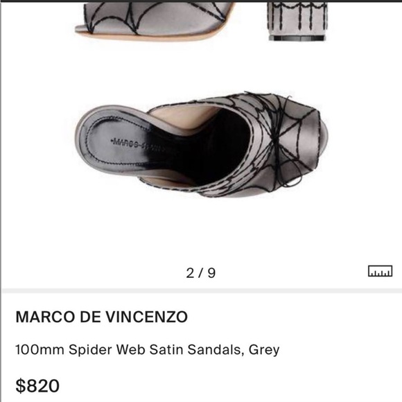 Marco De Vincenzo Spider's web-embroidered Satin Mules Shoes - Picture 4 of 13